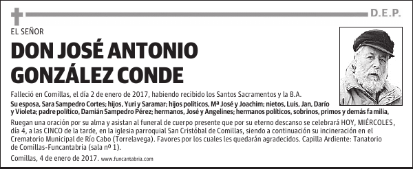 Don José Antonio González Conde