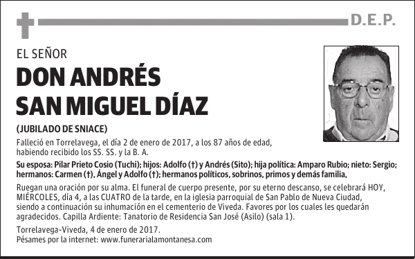 Don Andrés San Miguel Díaz