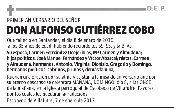 DON ALFONSO GUTIÉRREZ COBO