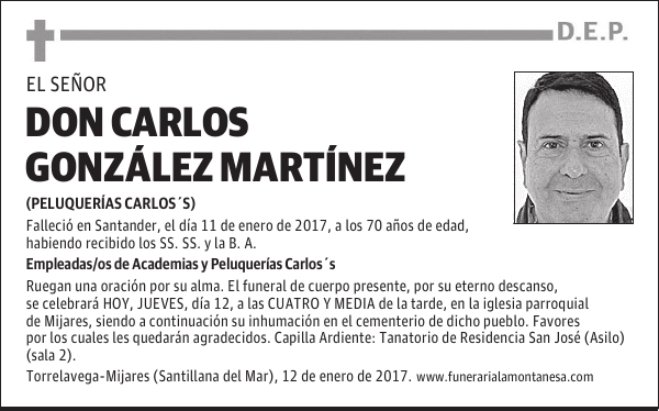 DON CARLOS GONZÁLEZ MARTÍNEZ