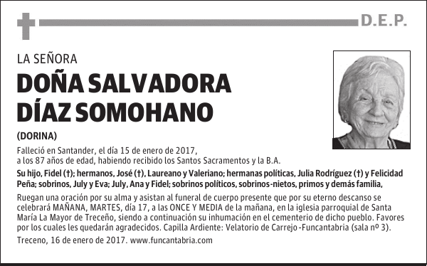 Doña Salvadora Díaz Somohano