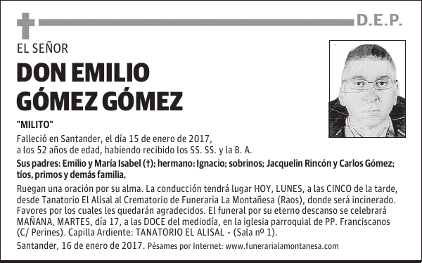 DON EMILIO GÓMEZ GÓMEZ
