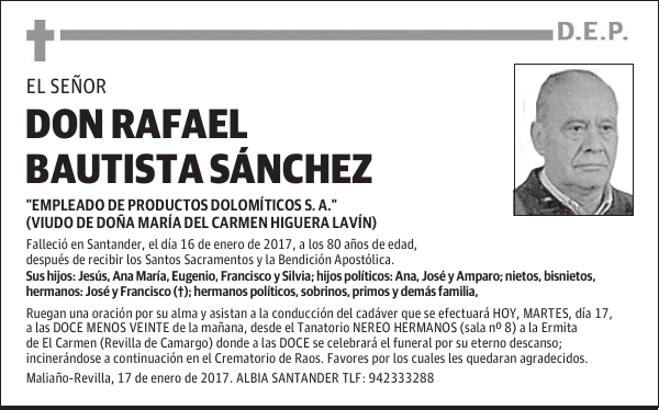DON RAFAEL BAUTISTA SÁNCHEZ