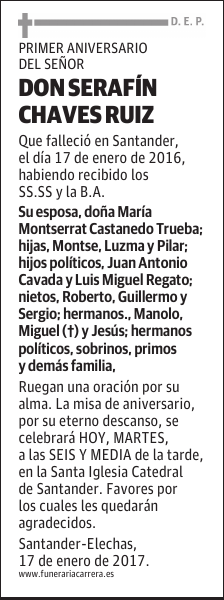 DON SERAFÍN CHAVES RUIZ
