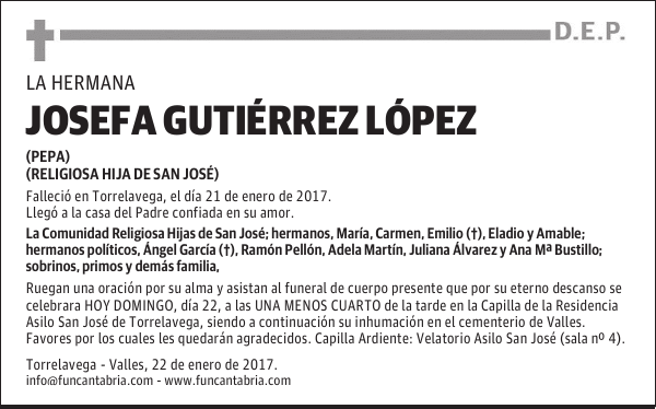 JOSEFA GUTIÉRREZ LÓPEZ