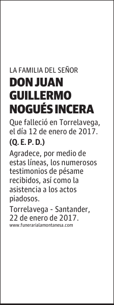 DON JUAN GUILLERMO NOGUÉS INCERA