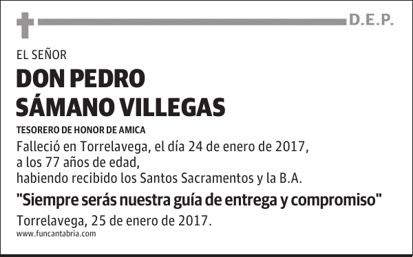 DON PEDRO SÁMANO VILLEGAS