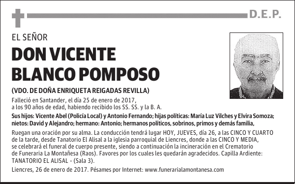 DON VICENTE BLANCO POMPOSO