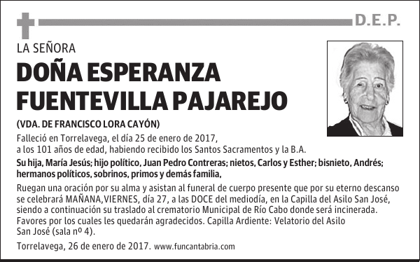 Doña Esperanza Fuentevilla Pajarejo
