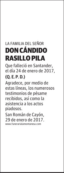DON CANDIDO RASILLO PILA