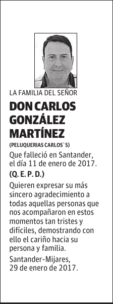 DON CARLOS GONZALEZ MARTINEZ