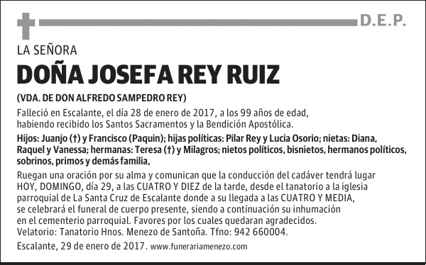 Doña Josefa Rey Ruiz