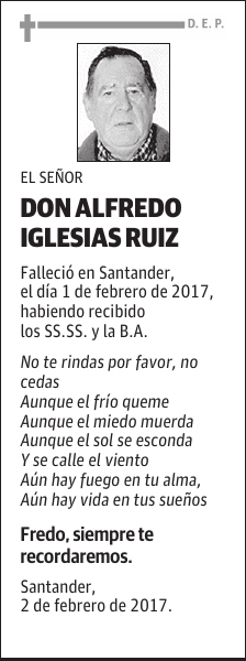DON ALFREDO IGLESIAS RUIZ