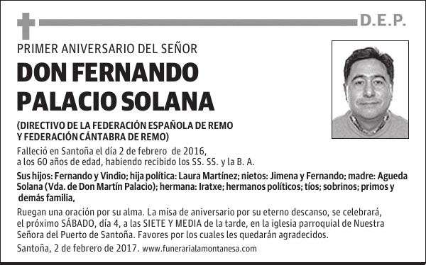 DON FERNANDO PALACIO SOLANA