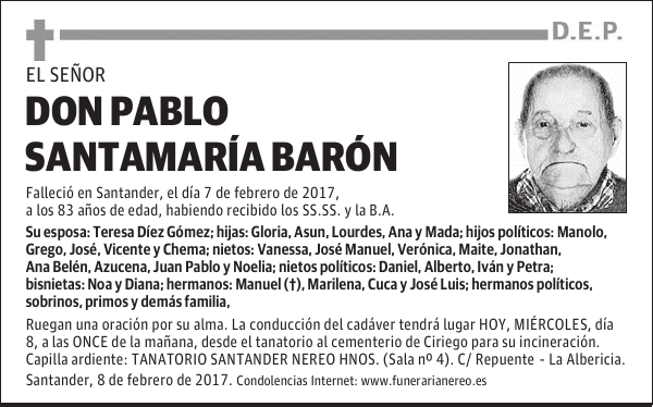 DON PABLO SANTAMARIA BARON