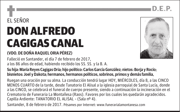 DON ALFREDO CAGIGAS CANAL