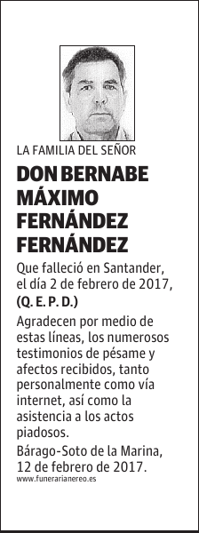 DON BERNABE MÁXIMO FERNÁNDEZ FERNÁNDEZ