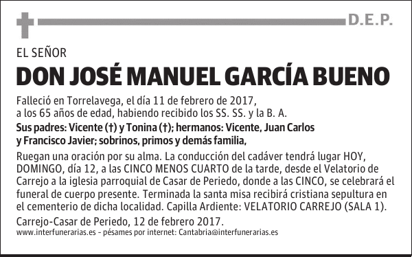 D. JOSÉ MANUEL GARCÍA BUENO