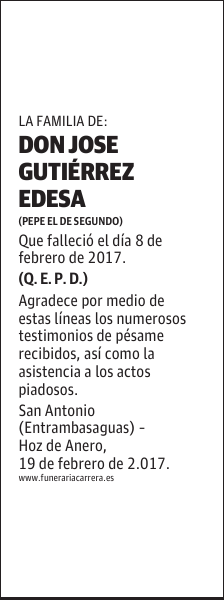 DON JOSE GUTIÉRREZ EDESA