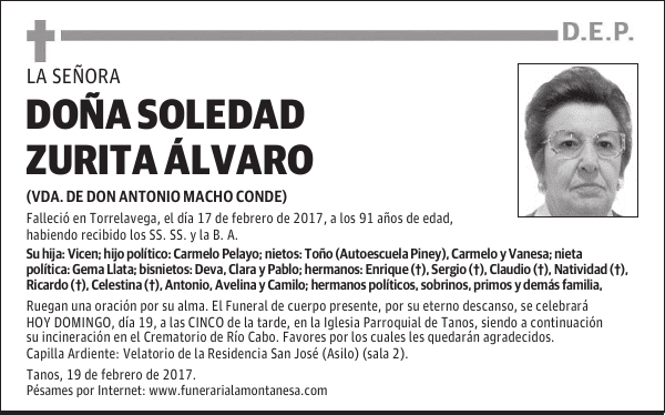 DOÑA SOLEDAD ZURITA ÁLVARO