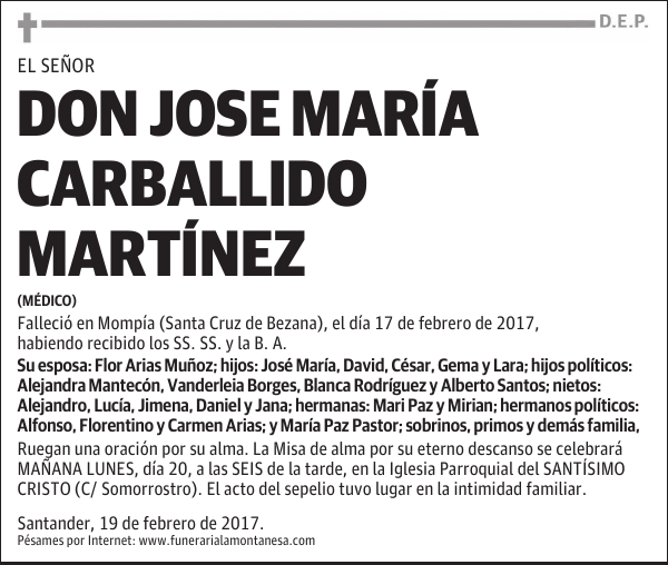 DON JOSE MARÍA CARBALLIDO MARTÍNEZ