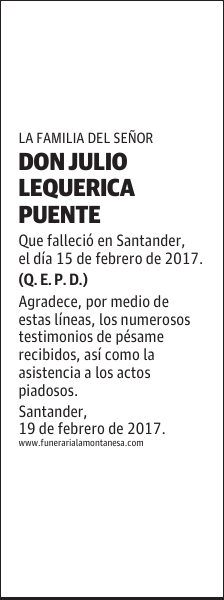 DON JULIO LEQUERICA PUENTE