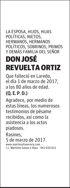 DON JOSÉ REVUELTA ORTIZ