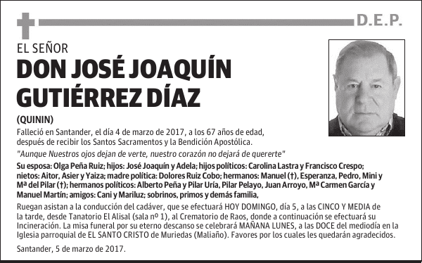 DON JOSÉ JOAQUÍN GUTIÉRREZ DÍAZ