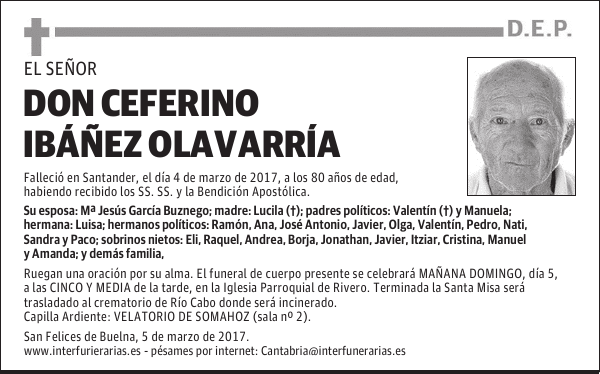 DON CEFERINO IBÁÑEZ OLAVARRÍA