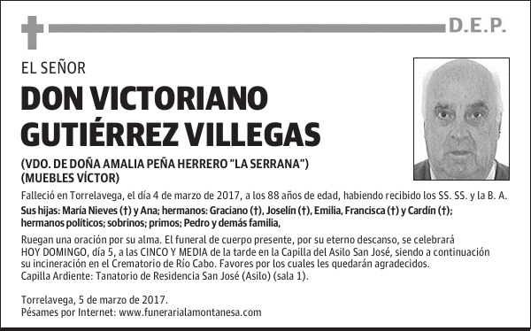 DON VICTORIANO GUTIÉRREZ VILLEGAS