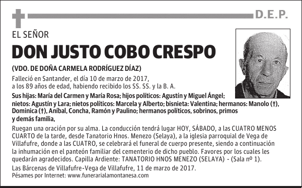 DON JUSTO COBO CRESPO