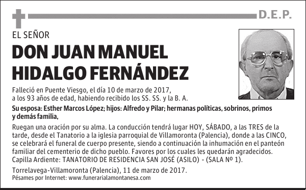 DON JUAN MANUEL HIDALGO FERNÁNDEZ