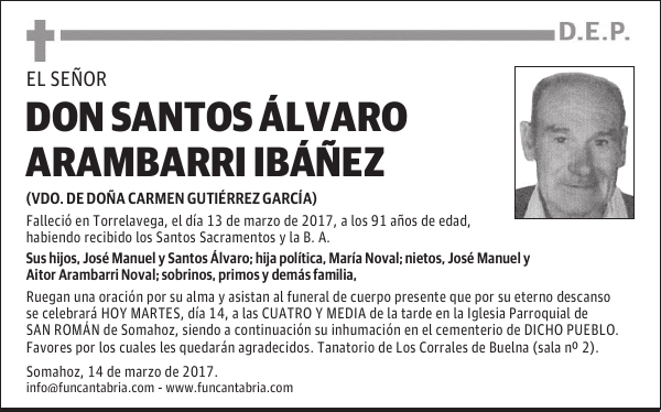 DON SANTOS ÁLVARO ARAMBARRI IBÁÑEZ