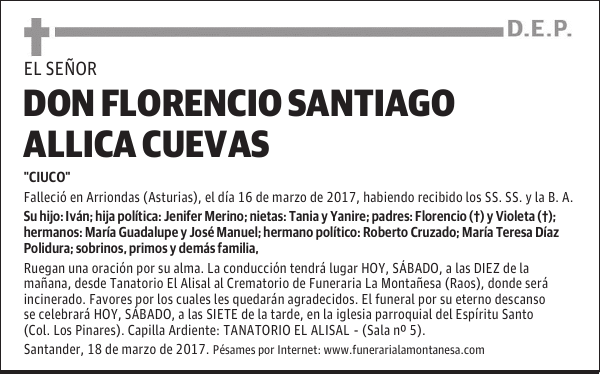 DON FLORENCIO SANTIAGO