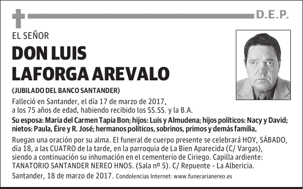 DON LUIS LAFORGA AREVALO