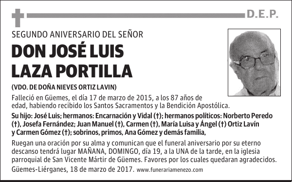 DON JOSE LUIS LAZA PORTILLA