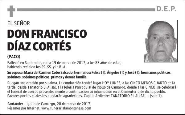 DON FRANCISCO DÍAZ CORTÉS