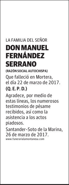 DON MANUEL FERNÁNDEZ SERRANO