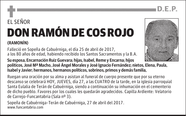 Don Ramón de Cos Rojo