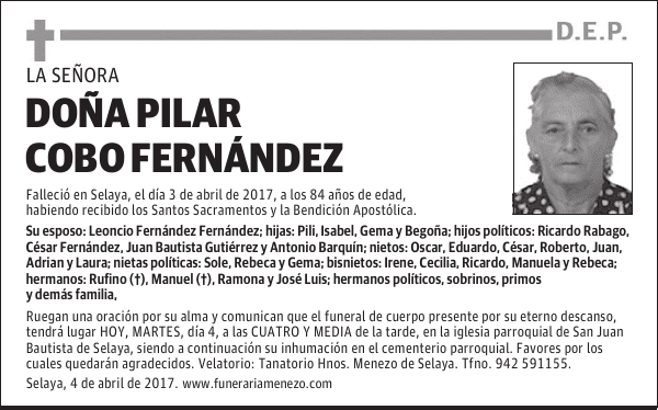 Doña Pilar Cobo Fernández