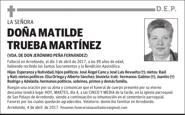 Doña Matilde Trueba Martínez