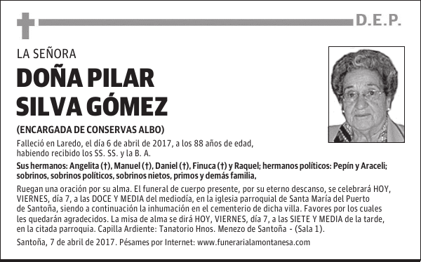DOÑA PILAR SILVA GÓMEZ