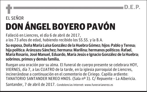 DON ANGEL BOYERO PAVON