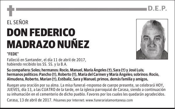 DON FEDERICO MADRAZO NUÑEZ