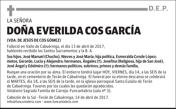 Doña Everilda Cos García