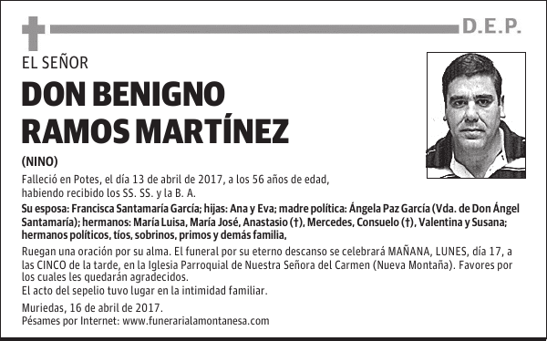 DON BENIGNO RAMOS MARTÍNEZ