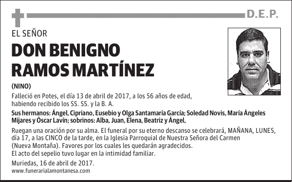 DON BENIGNO RAMOS MARTÍNEZ