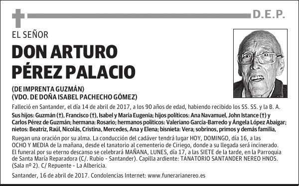 DON ARTURO PÉREZ PALACIO