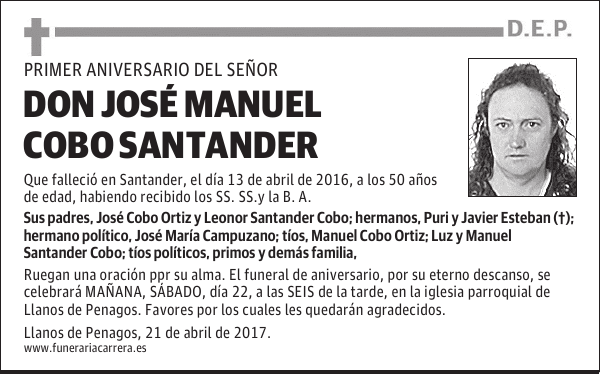 DON JOSÉ MANUEL COBO SANTANDER
