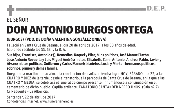 DON ANTONIO BURGOS ORTEGA